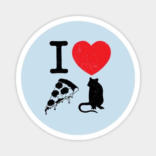 I HEART PIZZA RAT Magnet by RadicalLizard